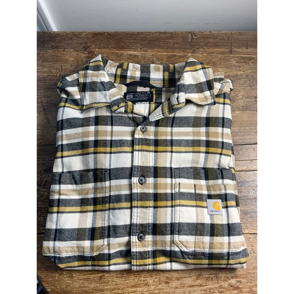 Carhartt Plaid Relaxed fit Button down flannel Men's shirt 2XL